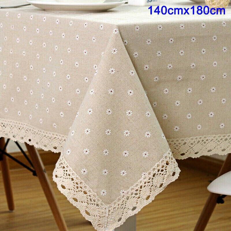 Rectangle Tablecloth Cover Dining Table Cloth Lace 1PCS