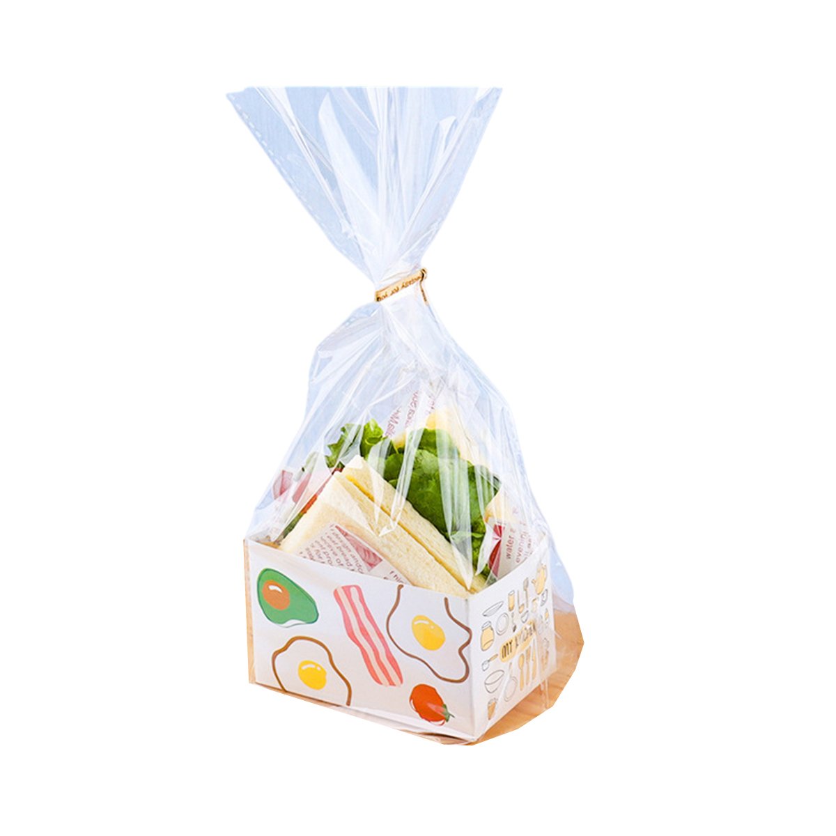 Paper Sandwich Boxes with Multicoloured Designs 100PCS