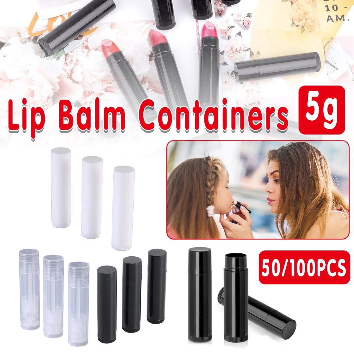 Durable PP Lip Balm Containers for DIY Cosmetics Lip Balm Containers 50pcs