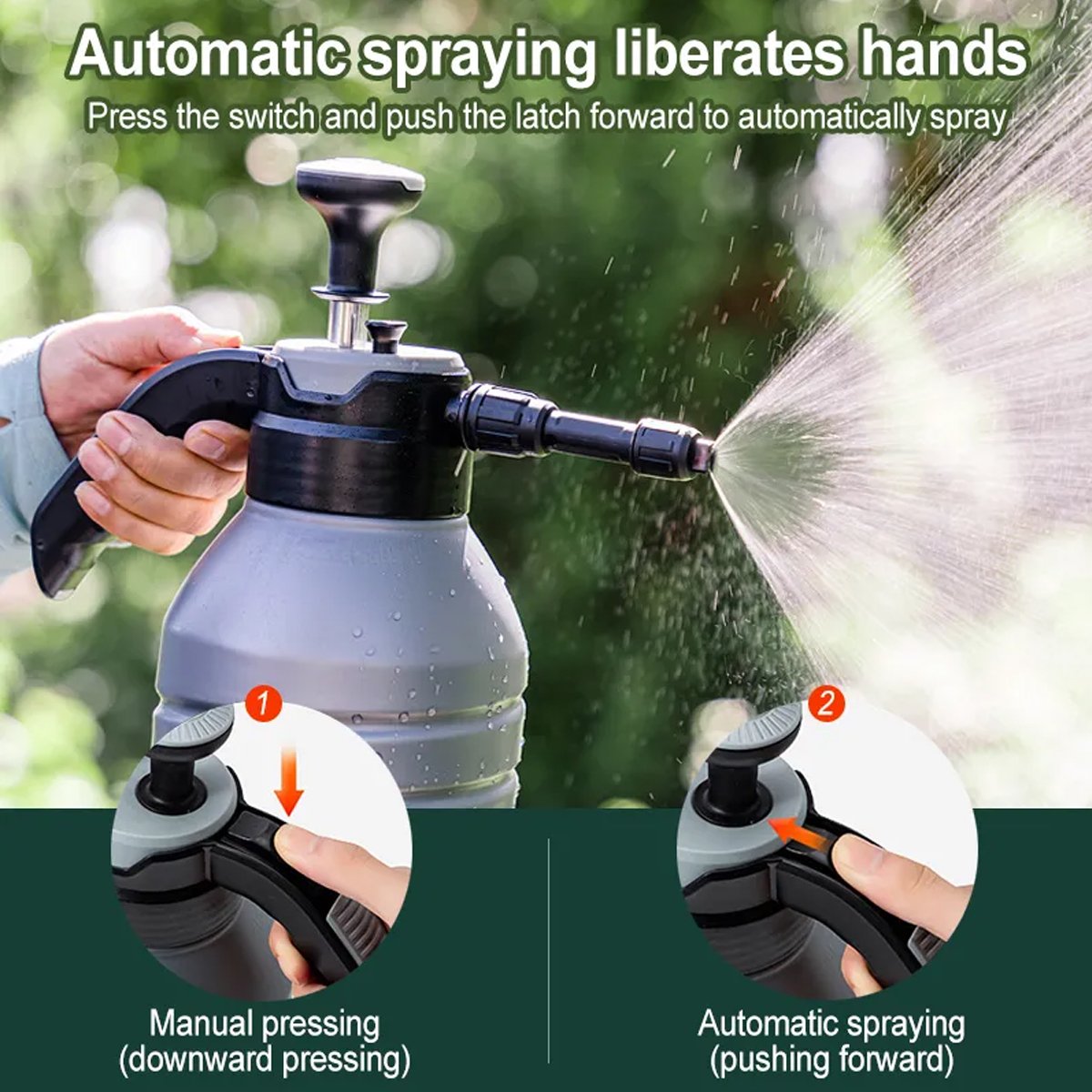 Durable Plastic Adjustable Watering Spray Bottles for Gardening and Cleaning 1pc