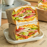 Grease-Proof Coated Paper for Sandwiches and Snacks Sandwich Wrapping Papers 100pcs