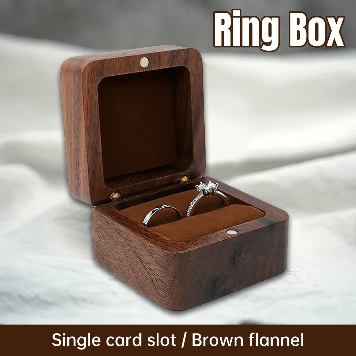 Wooden Ring Jewelry Box 1Pack