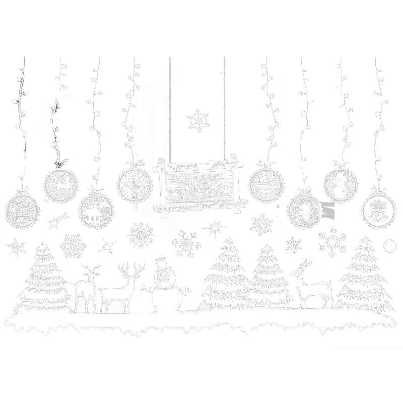 Christmas Window Stickers Wall Decal 1Pack