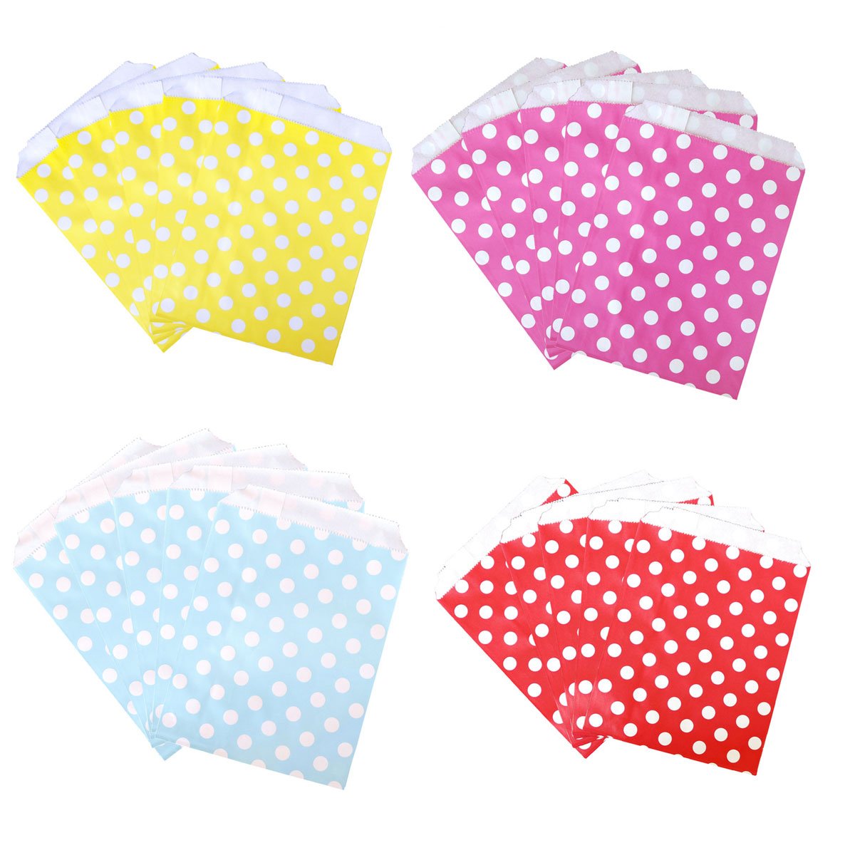 Colorful Dot Paper Bag 4Colours 100PCS