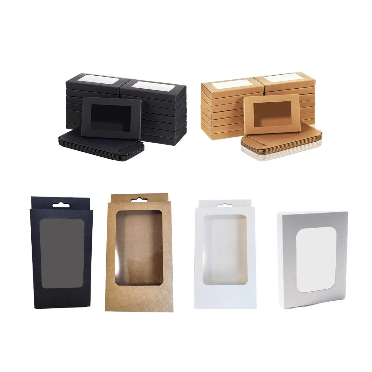 50PCS Window Clear PVC Packaging Flat Blank Box – Discount Packaging ...