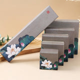 High-Quality Paper Vintage Lotus Jewelry Boxes with Velvet Lining 50pcs