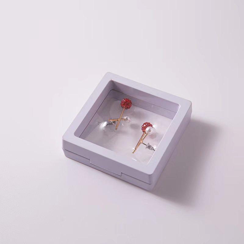 Jewelry Storage Boxes Plastic with PE Film Elegant Display 10pcs