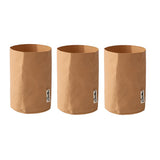 3pcs Washable Kraft Paper Storage Bag for Kitchen Desktop Refrigerator Organizer