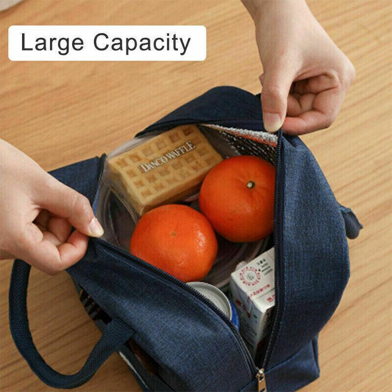 The Lunch Box features a durable and water-resistant exterior made from dirt-proof Oxford fabric, making it easy to clean and perfect for everyday use.