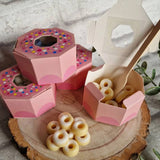 High-Quality Paper Fun Doughnut-Shaped Candy Boxes for Parties 100pcs