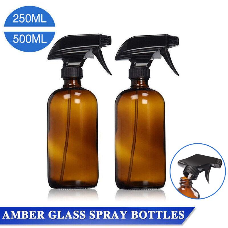 Amber Round Glass Spray Bottles 1-10PCS 250ml