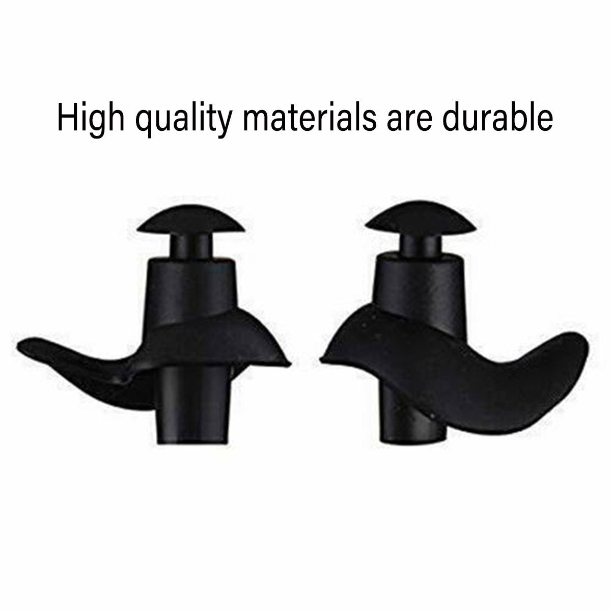 Waterproof Silicone Swimming Earplug Set  Soundproof Earplugs with Nose Clip Black 1 Pair of