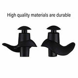 Waterproof Silicone Swimming Earplug Set  Soundproof Earplugs with Nose Clip Black 1 Pair of