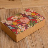 25PCS Kraft Paper Moon Cake Cookie Hand Packaging Box