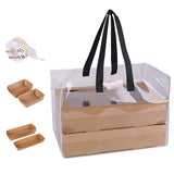 Grazing Boxes Kraft Paper with Clear Window for Outdoor Events 10 pcs