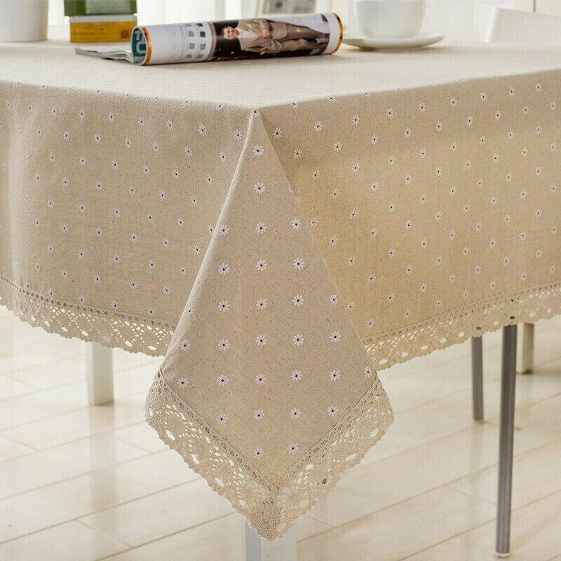 Rectangle Tablecloth Cover Dining Table Cloth Lace 1PCS