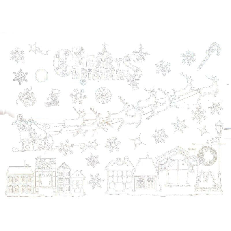 Christmas Window Stickers Wall Decal 1Pack