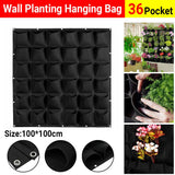 36 Pocket Planter Outdoor Vertical Garden Wall Planting Hanging Bag for Herbs