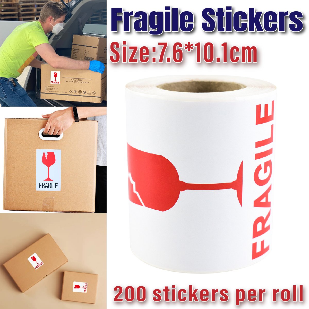 Fragile Sticker Handle with Care 1Roll