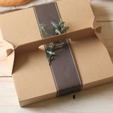 Kraft Paper Takeaway Containers Gable Pizza Boxes 50PCS