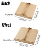 Kraft Paper Takeaway Containers Gable Pizza Boxes 50PCS