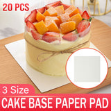 Disposable Paper Pad Cake Base White 20PCS