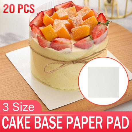 Disposable Paper Pad Cake Base White 20PCS