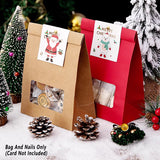 Snowflake Crisp Packaging Bag Candy Self-supporting Bag Kraft Paper Bag Window Nougat Candy Biscuit Bag