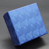 25X Jewelry Gift Boxes Shell Pattern 7.5CM Small GiftBox Empty Jewelry With Foam