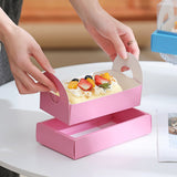 Cake Roll Boxes PET Plastic Swiss Roll Packaging 20PCS