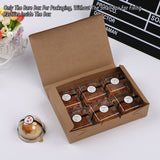 25PCS Kraft Paper Moon Cake Cookie Hand Packaging Box