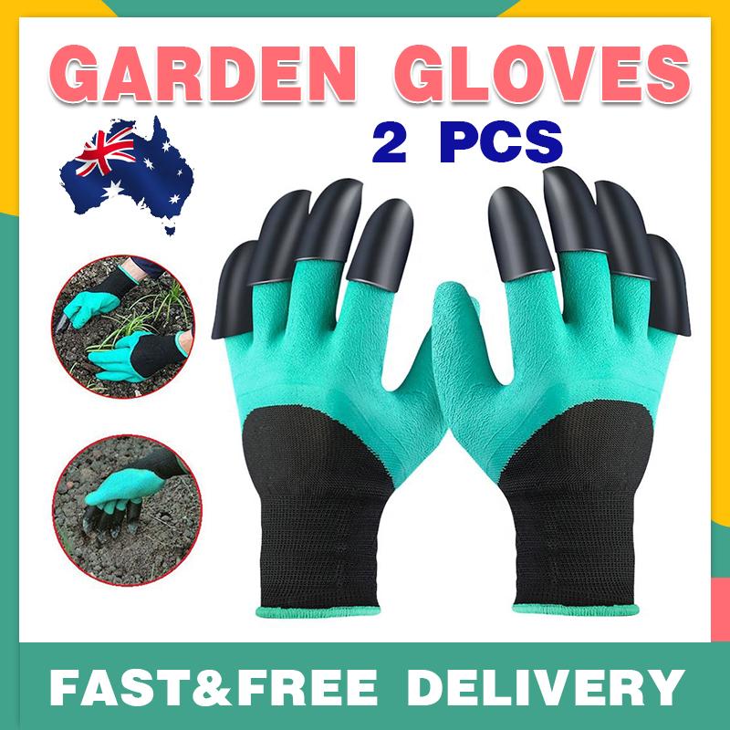 Outdoor Digging Planting Weeding Garden Gloves With Claws 1 Pair