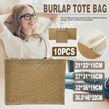 Unprinted Linen Handbag Good Product Companion Gift Linen Hemp Jute Shopping Bag