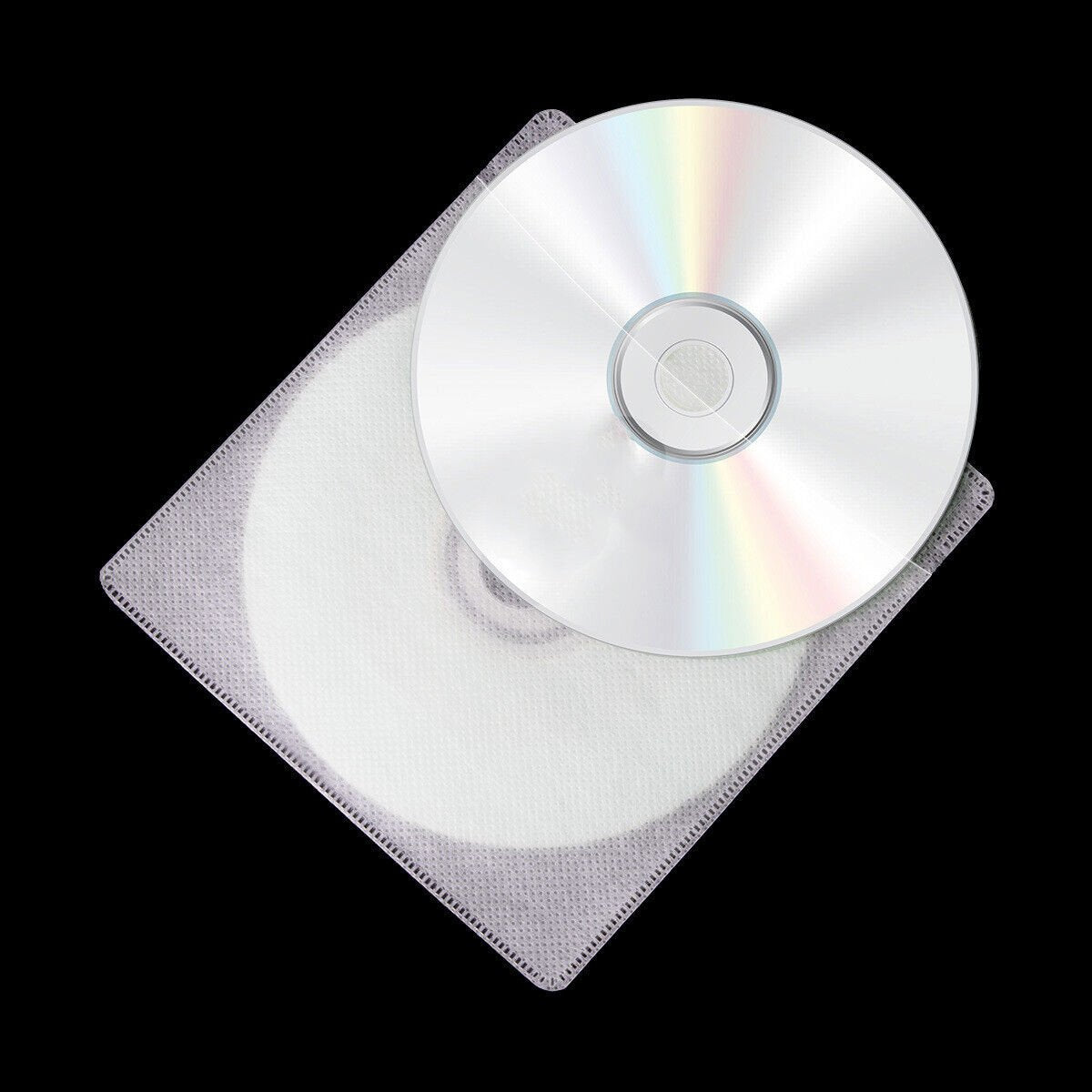 Premium White CD DVD Double Sided Plastic Sleeves 100PCS