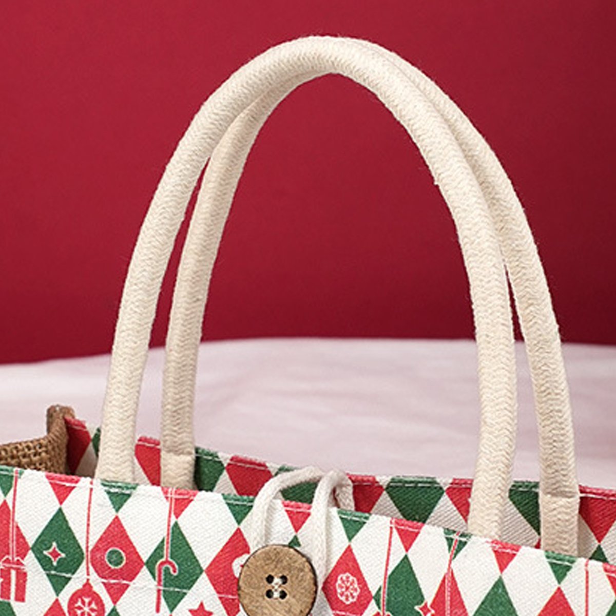 Christmas Santa Claus Gift Bag Holiday Packaging Apple Handbag Cloth Bag