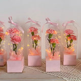 Clear PVC Flower Boxes Durable Portable Floral Gift Packaging 10PCS