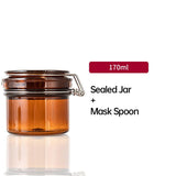 Durable PET Plastic Brown Plastic Jars for Skincare UV Protection Brown Plastic Jars 5pcs