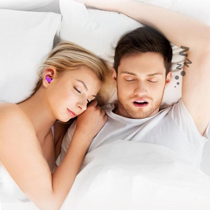 Soft Reusable Silicone Ear Plugs For Sleep Study Noise Cancelling 1 Pair