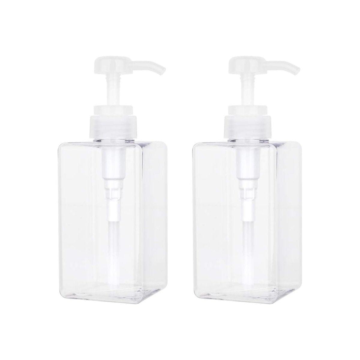 Square Refillable Bottles 2PCS