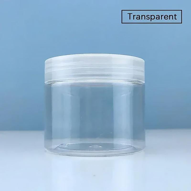 Eco-Friendly PET Clear Plastic Jars for Skincare Clear Plastic Jars with Translucent Caps 10pcs