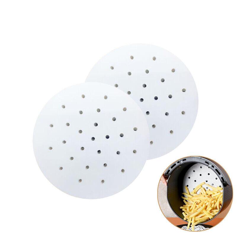 100Pcs Air Fryer Liners 7/8/9 Inch Perforated Parchment Paper Square Non-Stick