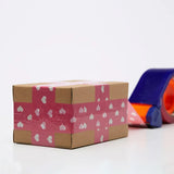 Packing Tape with Heart Print BOPP Strong Adhesive 5 Rolls