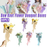 Bow Knot Flower Bouquet Boxes Durable Paperboard Elegant Floral Gift 10PCS