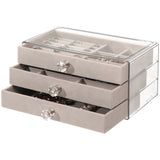 Organize and showcase your precious jewelry with this 3-layer Jewelry Storage Box.