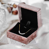 5PCS Pink Vintage Jewelry Box Velvet Ring Necklance Box Gift Packing Wedding Box