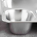 Stainless Steel Divided Dinner Tray Silver 1 Pack