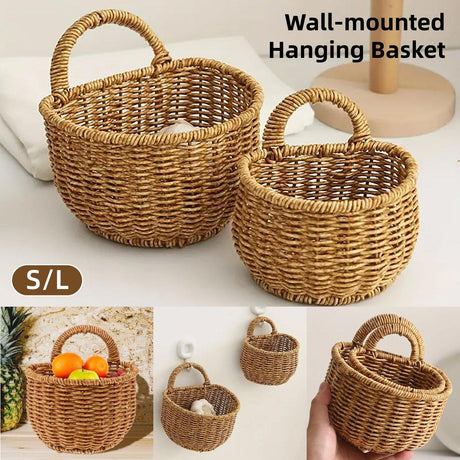 Imitation Rattan Storage Basket 1PC Large Size