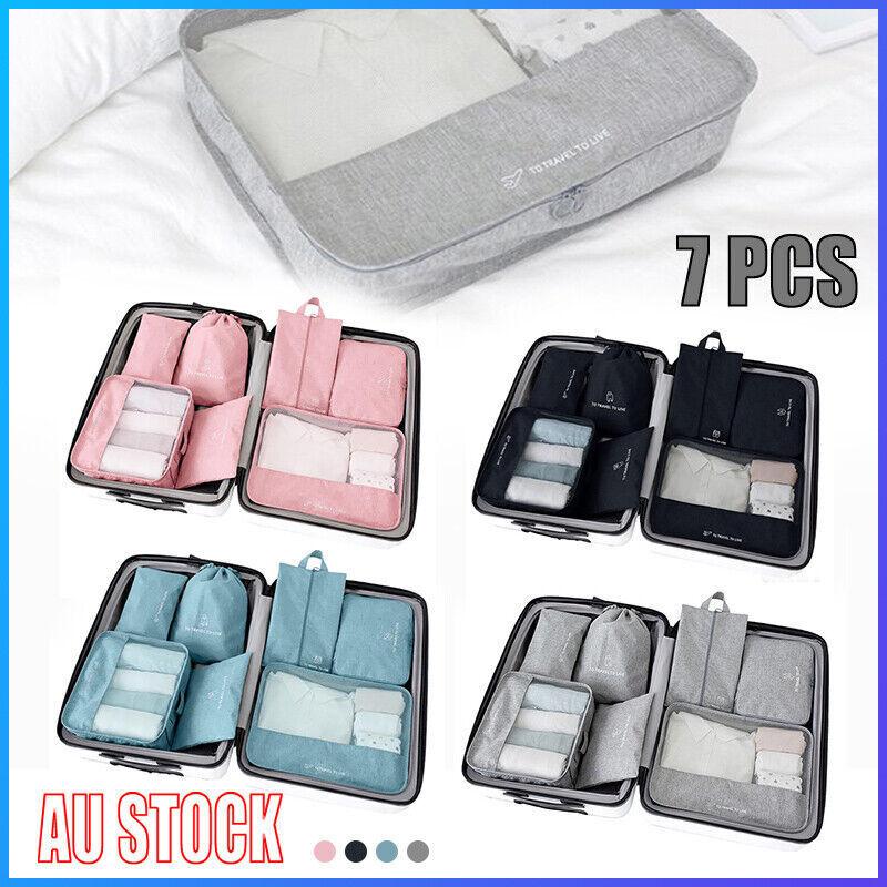 Packing Cubes Travel Pouches Storage Bag 7PCS