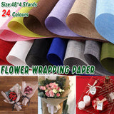 Linen Wrapping Paper 24 Colours Florist DIY Handmade Craft Material