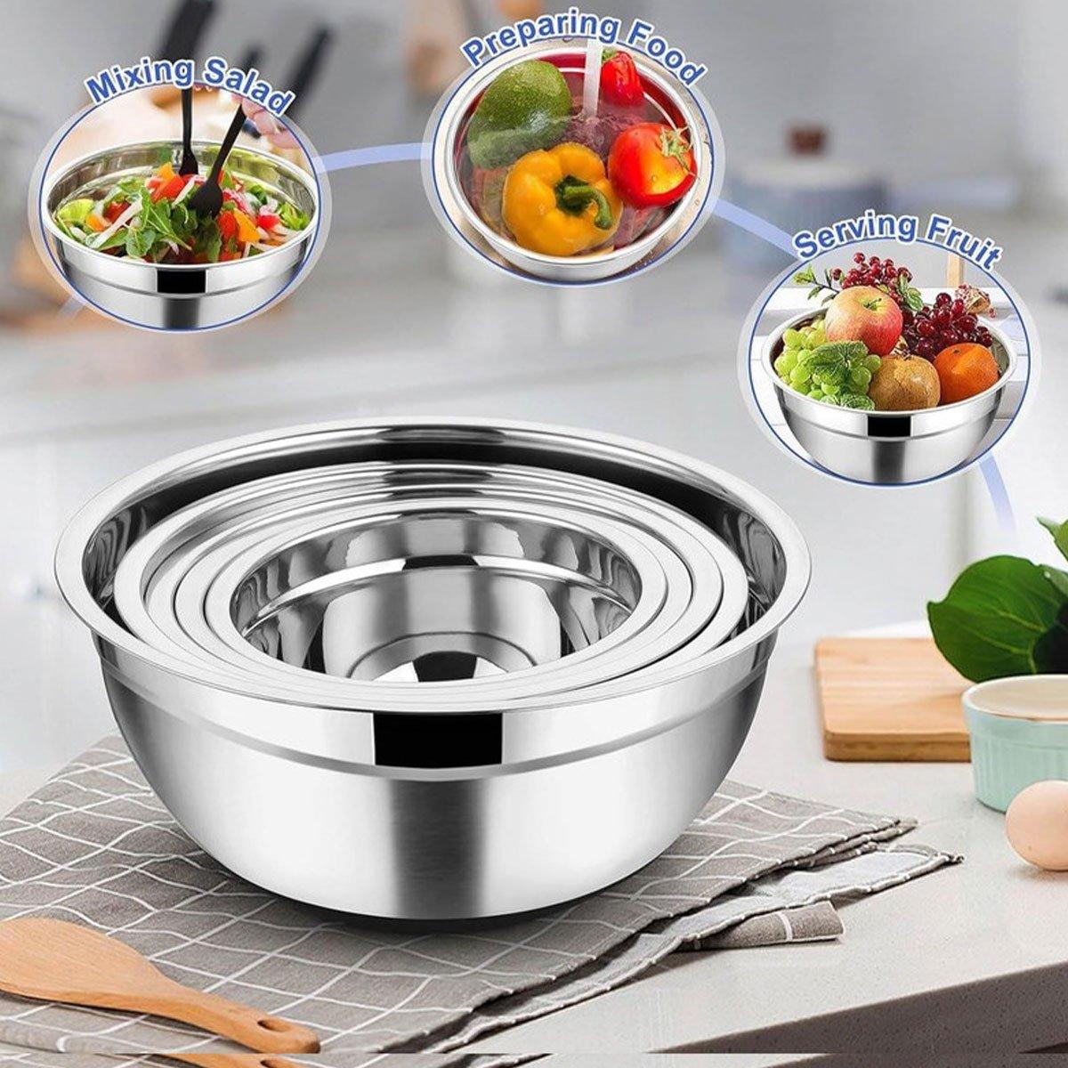 Stainless Steel Mixing Bowls 5PCS